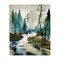 Stupell Industries Watercolor Creek Landscape Canvas Wall Art
